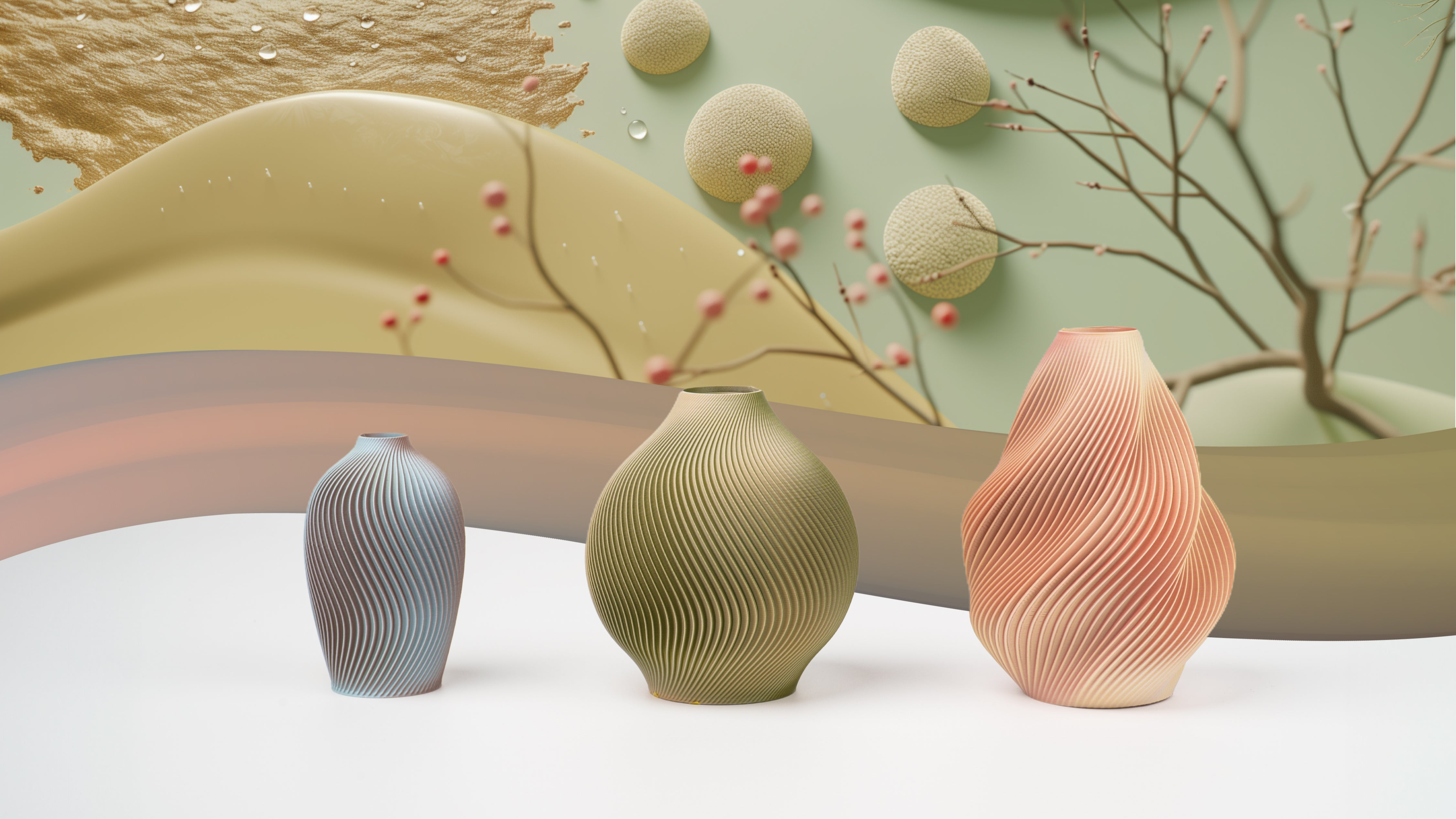 QUQU | 3D Printed Lifestyle Brand - フラワーベースコレクション